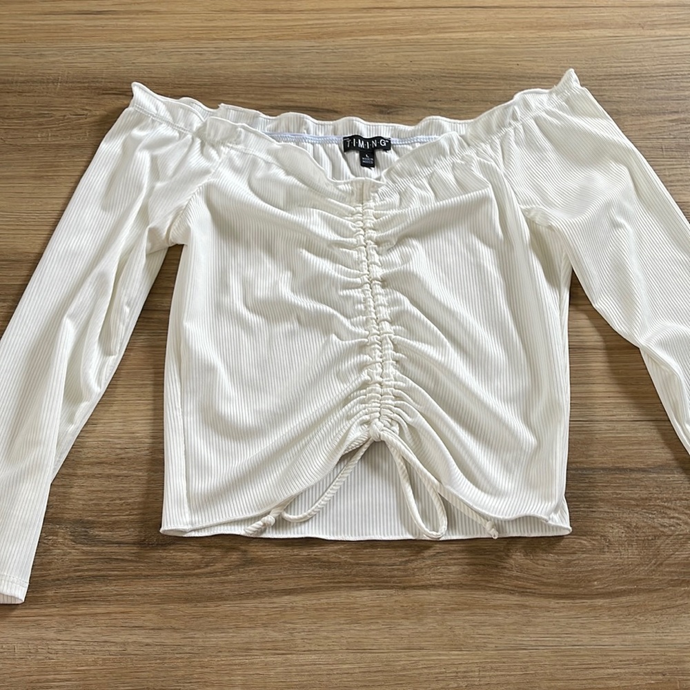 White off shoulder top